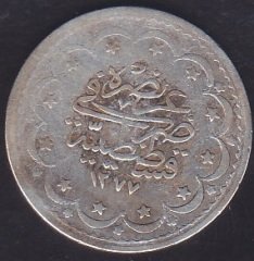 1277 / 10 ABDULAZİZ 5 KURUŞ GÜMÜŞ TEMİZ (R)