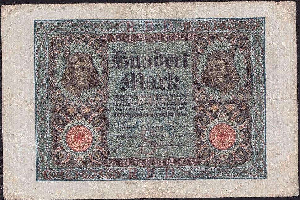 Almanya 100 Mark 1920 Çok Temiz