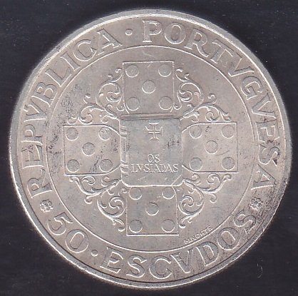 Portekiz 50 Escudos 1972 Gümüş 18 gram