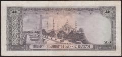 5.Emisyon 2.Tertip 500 Lira L15 00653 Çok Temiz ( Düzeltme var )