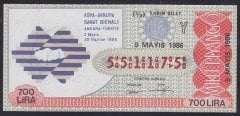 1986 9 MAYIS YARIM BİLET Y SERİSİ