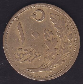 1341 (1925) Yılı 10 Kuruş