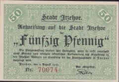 Almanya 50 Pfennig Notgeld 1920 Çil Filigranlı