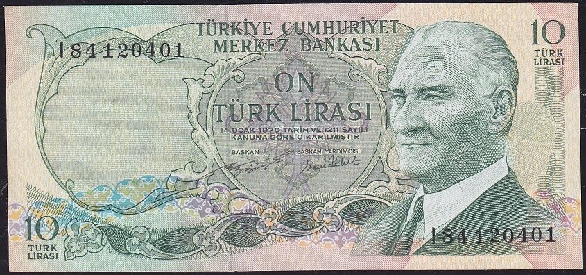 6.Emisyon 2.Tertip 10 Lira I84 120401 Ççt Çilaltı
