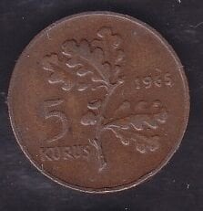 1965 Yılı 5 Kuruş