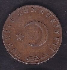 1965 Yılı 5 Kuruş