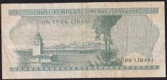 6.Emisyon 1.Tertip 10 Lira B04 191432 Çok Temiz
