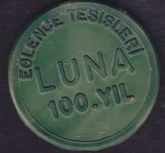 Luna 100.yıl Lunapark Jetonu Yeşil ( Yazılar Erkek )