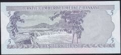 6.Emisyon 2.Tertip 5 Lira K37 459726 Çil