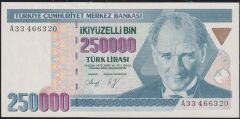 7.Emisyon 1.Tertip 250000 Lira A33 466320 Çilaltı Çil