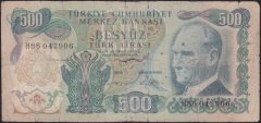 6.EMİSYON 2.TERTİP 500 LİRA H88 042906 HALİYLE