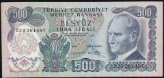 6.Emisyon 2.Tertip 500 Lira O23 201487 Çok Çok Temiz ( Düzeltme var )