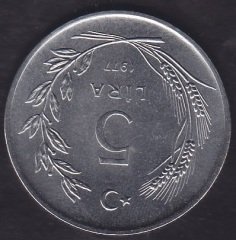 1977 YILI 5 LİRA  FAO HERKESE EKMEK VE KONUT ÇİLALTI ÇİL