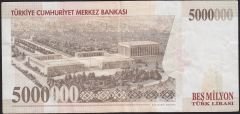 7.Emisyon 5 000 000 Lira E85 649215 Çok Temiz+
