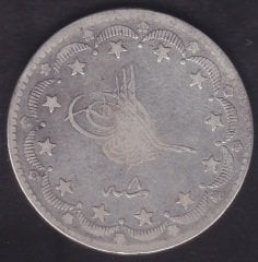 1277 / 8 Abdulaziz 20 Kuruş Gümüş
