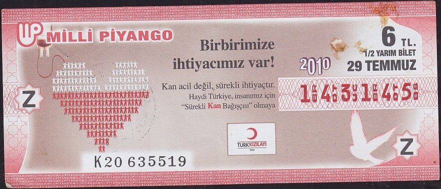 2010 29 Temmuz Yarım Bilet - Z Serisi
