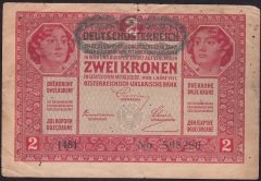 AVUSTURYA MACARİSTAN 2 KORONA 1917(1919) TEMİZ