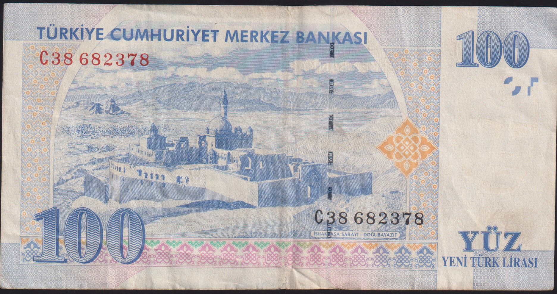 8.Emisyon 100 YTL C38 682378 Çok Temiz