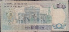 6.EMİSYON 2.TERTİP 500 LİRA H62 147441 HALİYLE eski para koleksiyon mezat