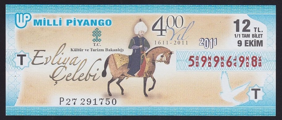 2011 9 EKİM TAM BİLET -EVLİYA ÇELEBİ