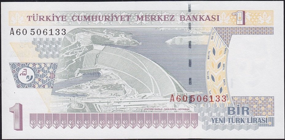 8.Emisyon 1 YTL A60 506133 Çilaltı