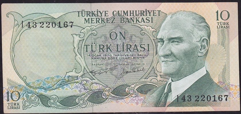6.Emisyon 2.Tertip 10 Lira I43 220167 Çilaltı Çil