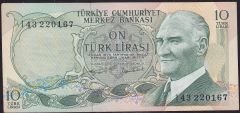 6.Emisyon 2.Tertip 10 Lira I43 220167 Çilaltı Çil