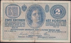 AVUSTURYA MACARİSTAN 2 KORONA 1914 TEMİZ +