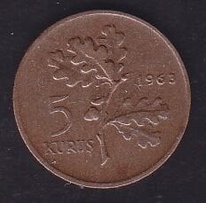 1963 Yılı 5 Kuruş