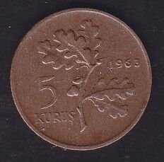 1963 Yılı 5 Kuruş