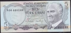 6.Emisyon 2.Tertip 5 Lira K06 440146 Çil