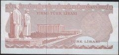 6.Emisyon 3.Tertip 20 Lira H14 673619 Çok Temiz+