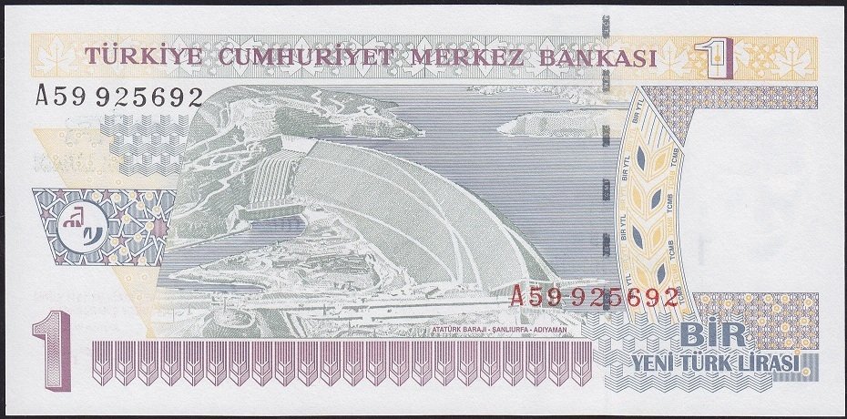 8.Emisyon 1 YTL A59 925692 Çil