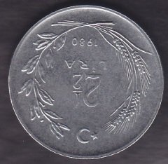 1980 YILI 2.5 LİRA FAO BALIKÇILIK ÇİLALTI ÇİL