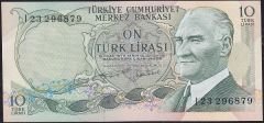 6.Emisyon 2.Tertip 10 Lira I23 296879 Çilaltı Çil