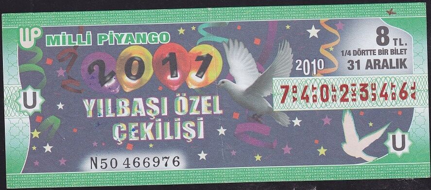 2010 31 Aralık Çeyrek Bilet - U Serisi