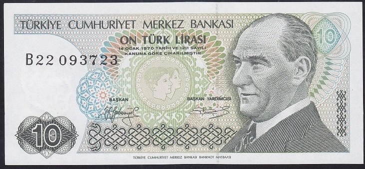 7.EMİSYON 1.TERTİP 10 LİRA B22 093723