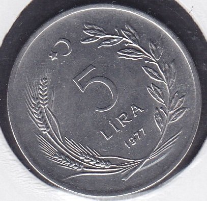 1977 Yılı 5 Lira