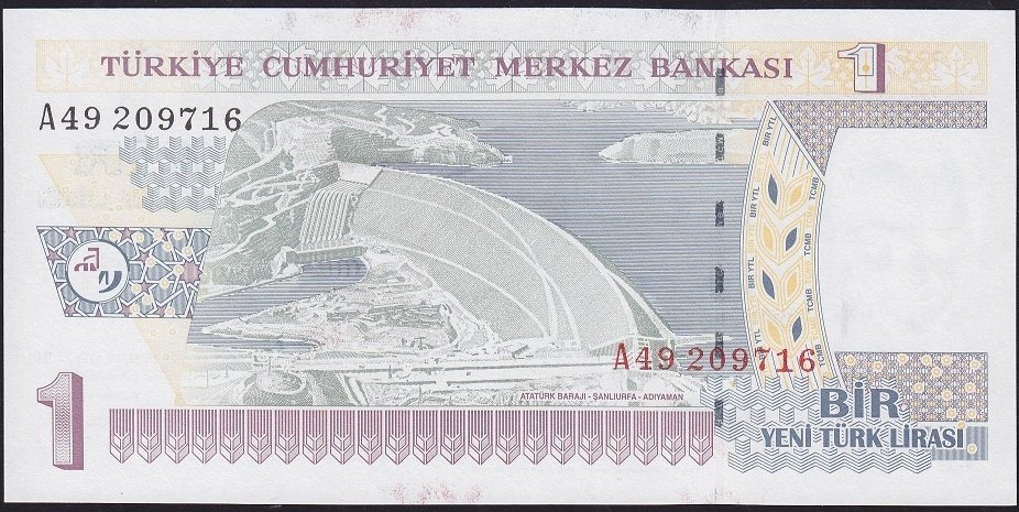 8.Emisyon 1 YTL A49 209716 Çil