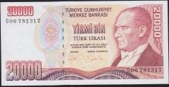 7.Emisyon 2.Tertip 20000 Lira G06 781317 Çilaltı