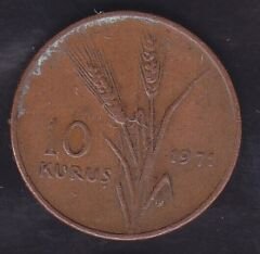 1971 Yılı 10 Kuruş