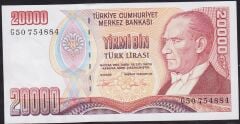 7.Emisyon 2.Tertip 20000 Lira G50 754884 Çilaltı Çil