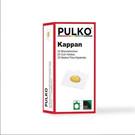 22.5 mm Kendinden Yapışkanlı Karton Madeni Para Kapaması, Beyaz - 25'lik Paket Pulko