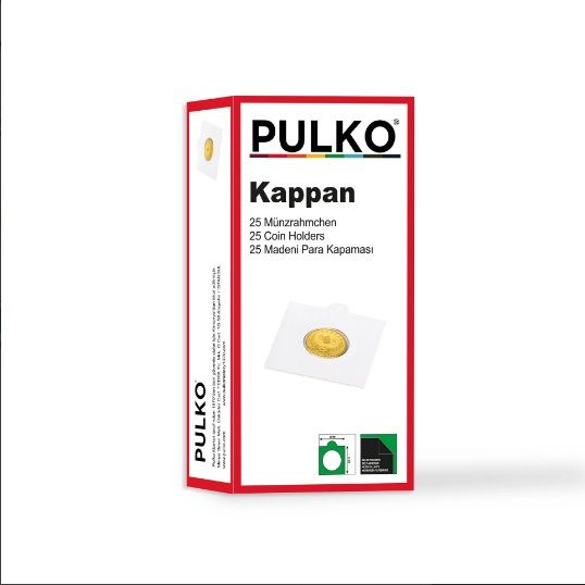22.5 mm Kendinden Yapışkanlı Karton Madeni Para Kapaması, Beyaz - 25'lik Paket Pulko