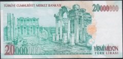 7.Emisyon 20 000 000 Lira I44 213787 Çok Çok Temiz +