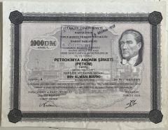 PETKİM Hisse Senedi 1000 Alman Markı