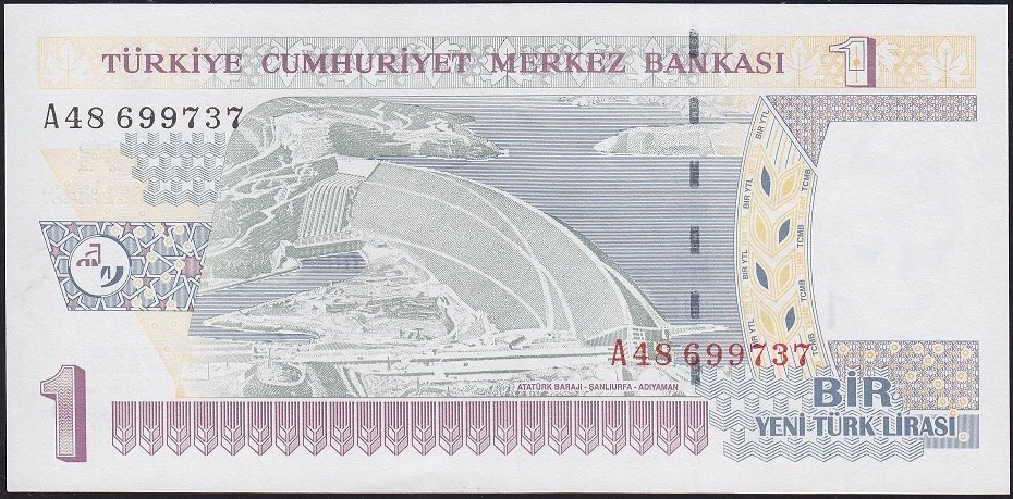 8.Emisyon 1 YTL A48 699737 Çilaltı
