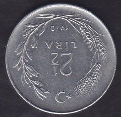 1970 YILI 2.5 LİRA  FAO SABAN KILIÇTAN ÜSTÜNDÜR ÇİLALTI