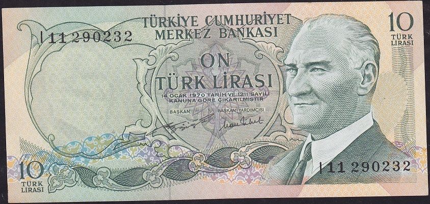 6.Emisyon 2.Tertip 10 Lira I11 290232 Ççt Çilaltı