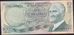 6.Emisyon 2.Tertip 10 Lira I11 290232 Ççt Çilaltı